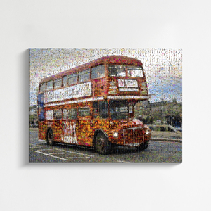Create Your Custom London Bus Photo Mosaic - A Unique Memory Keepsake